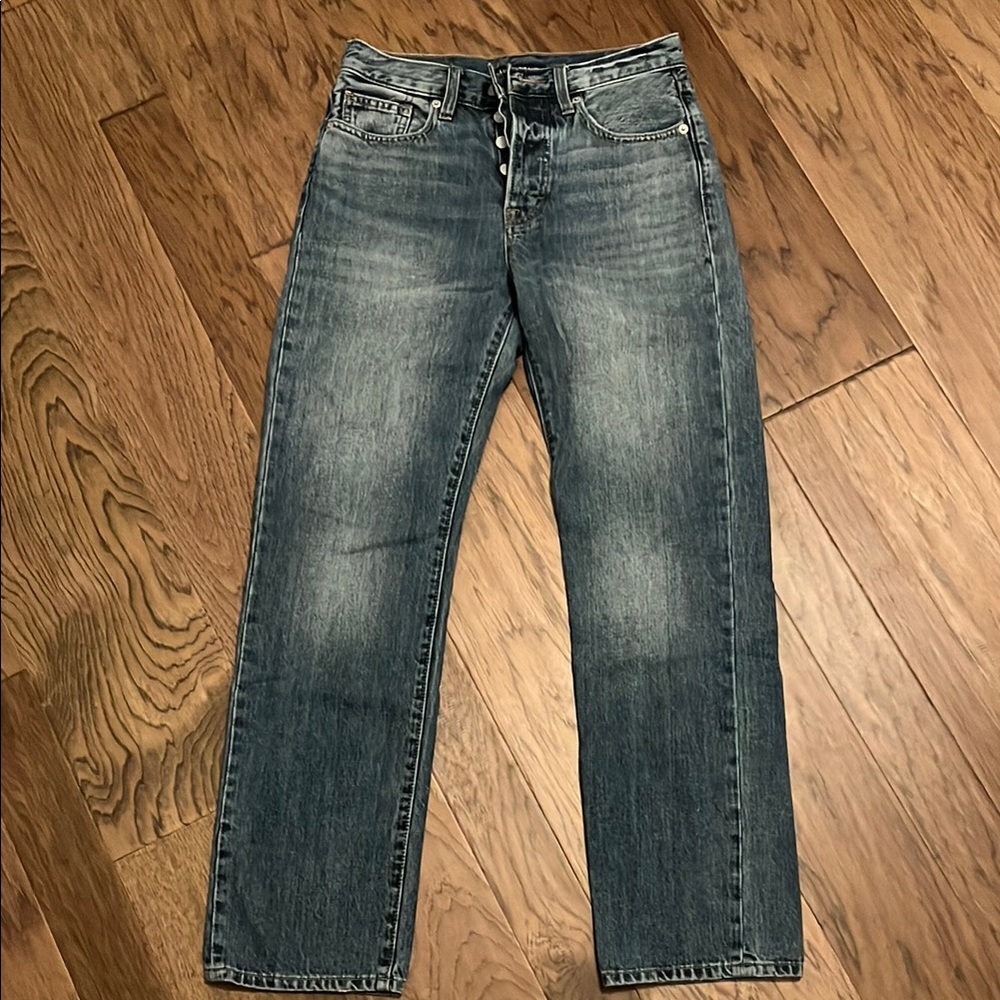 Lucky Brand High Rise Blue Jeans with Classic Straight-Leg Cut